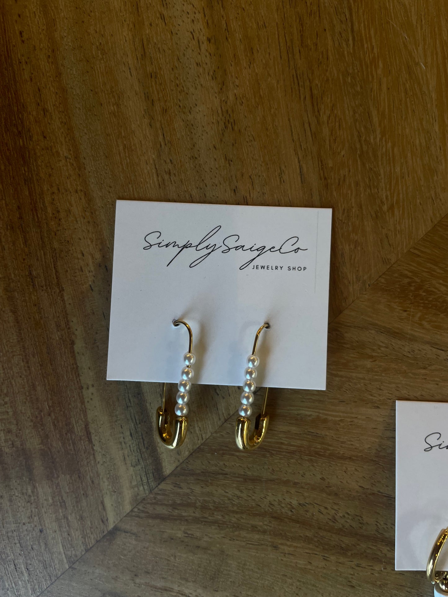 Safety-Pin Drop Earrings