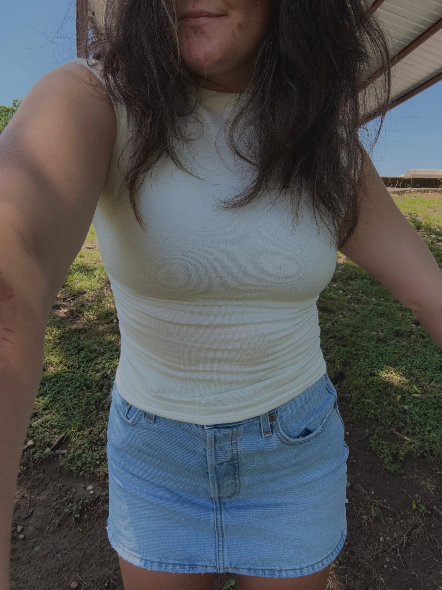 Faye Neck Scrunch Top