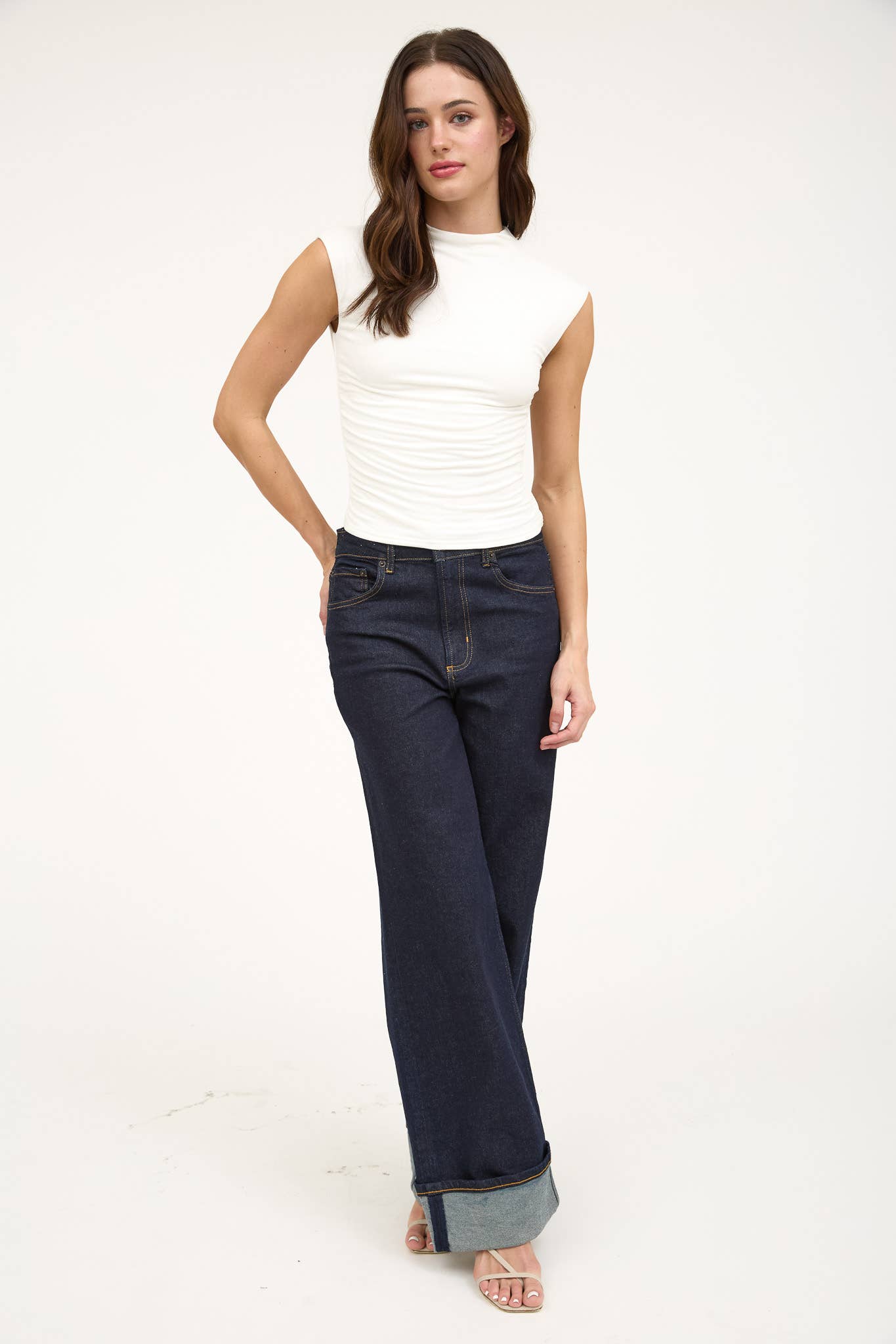 Faye Neck Scrunch Top