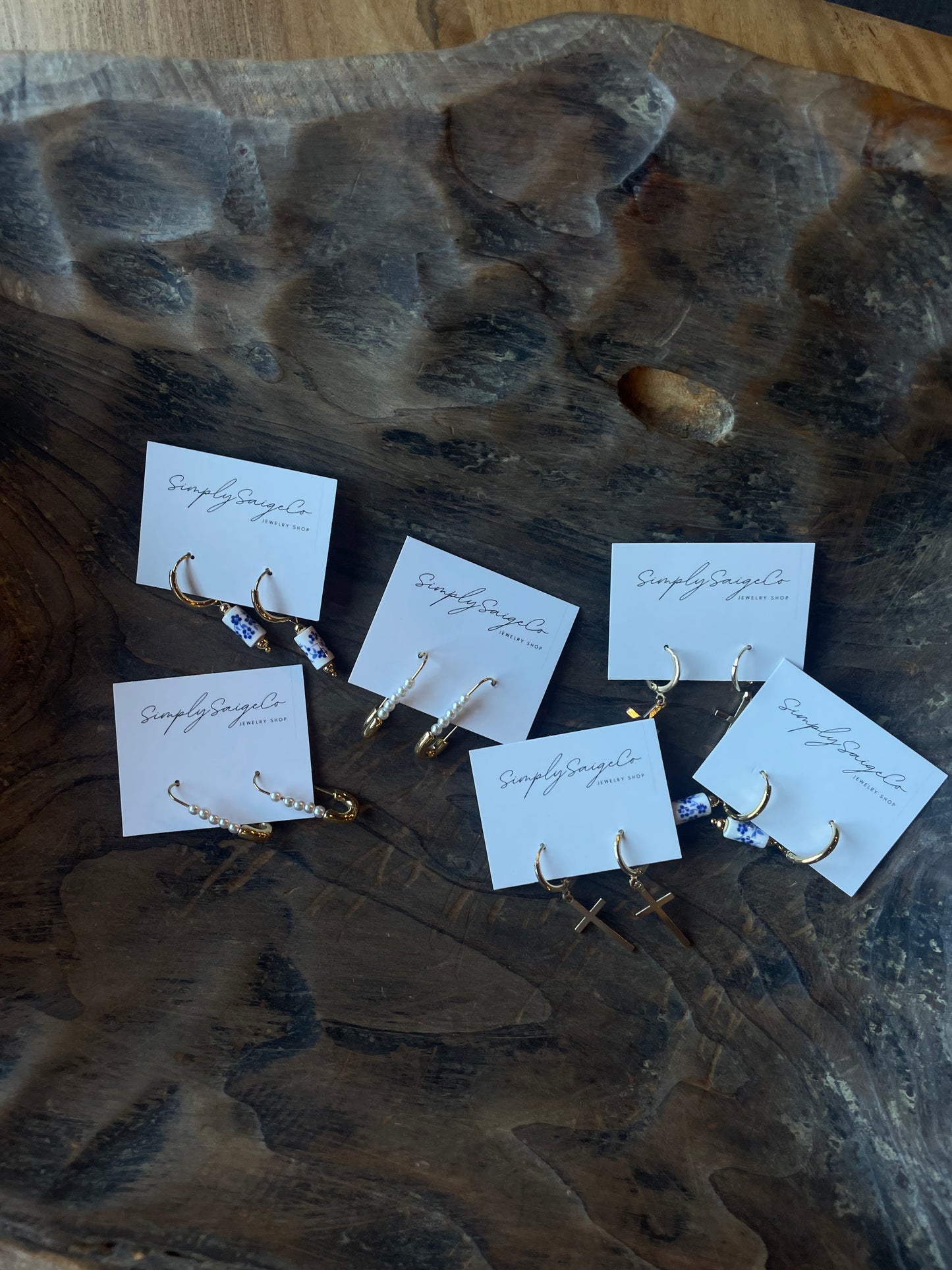 Safety-Pin Drop Earrings