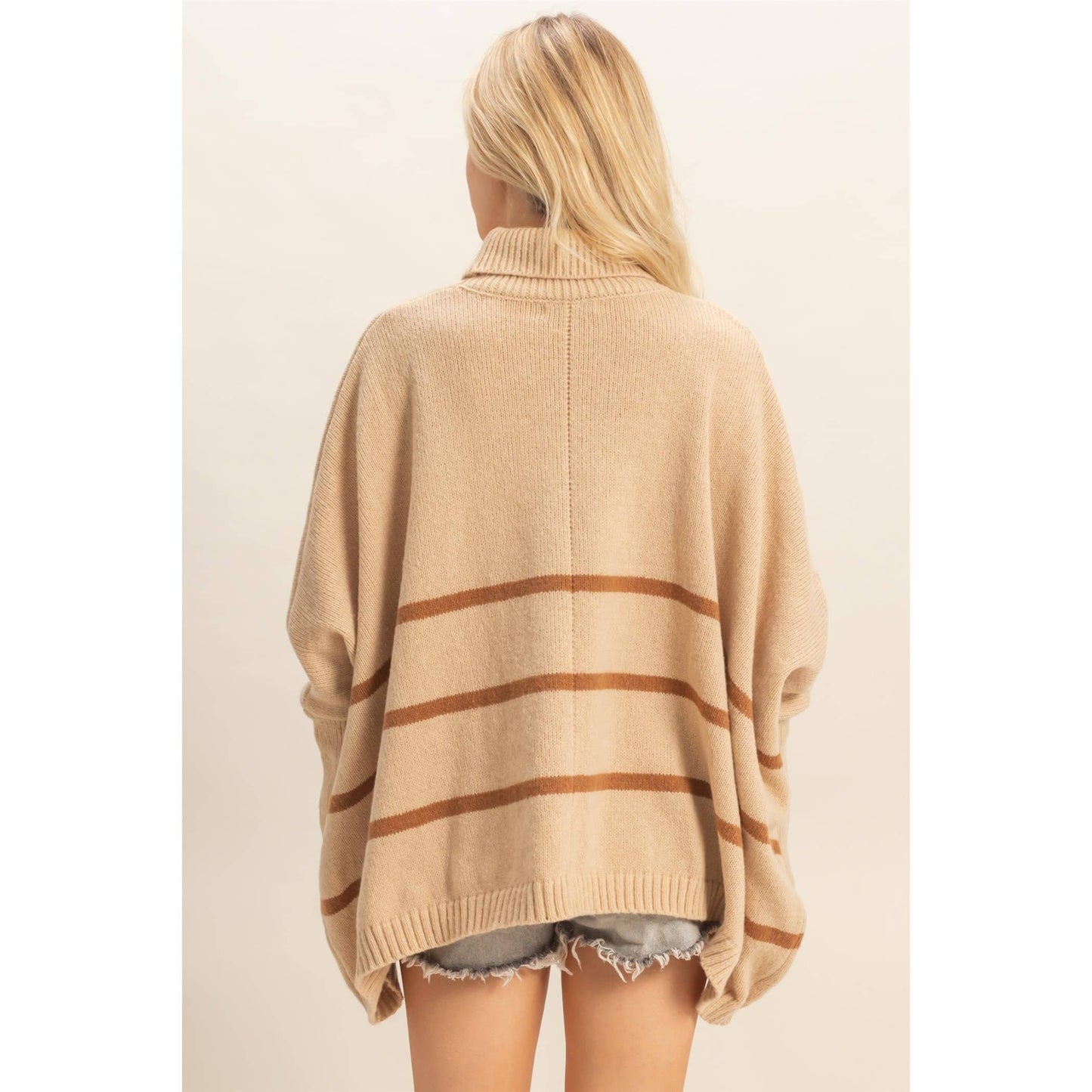 Striped Turtle Neck Sweater