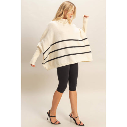 Striped Turtle Neck Sweater