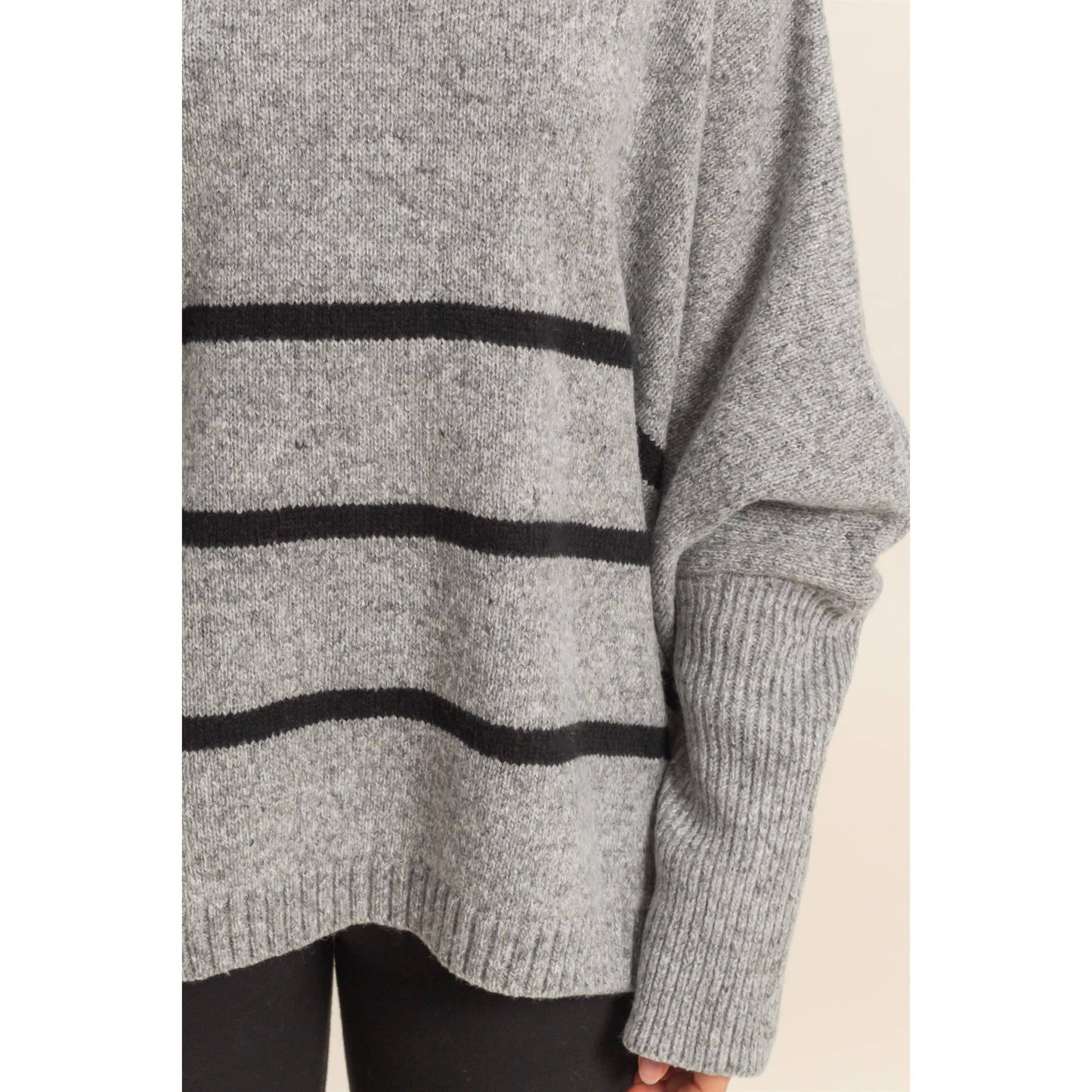 Striped Turtle Neck Sweater
