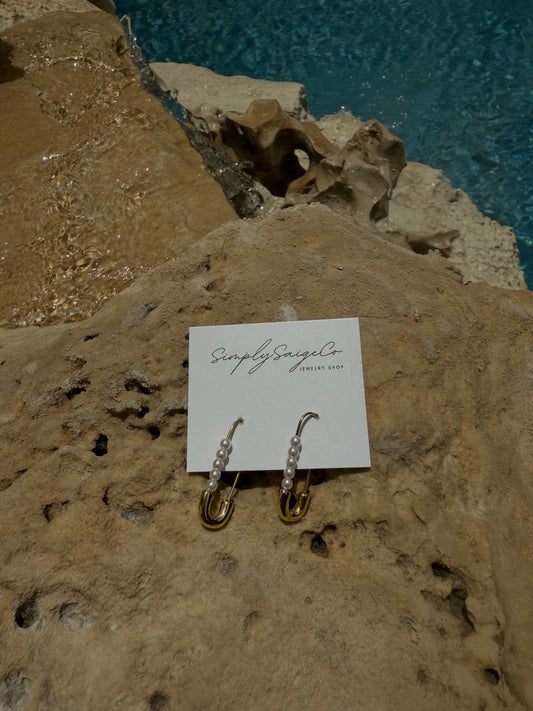 Safety-Pin Drop Earrings