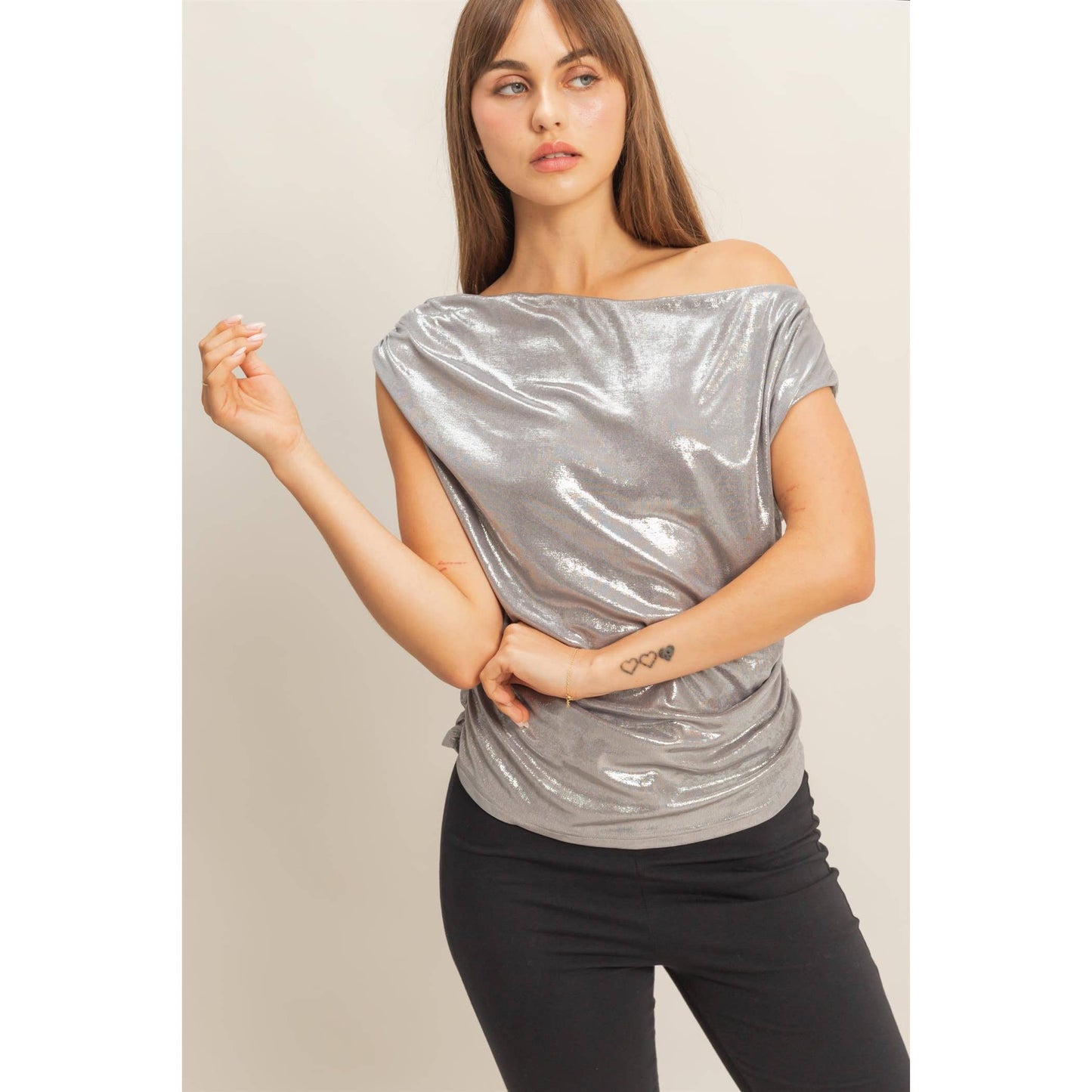 Draped Luminous Top