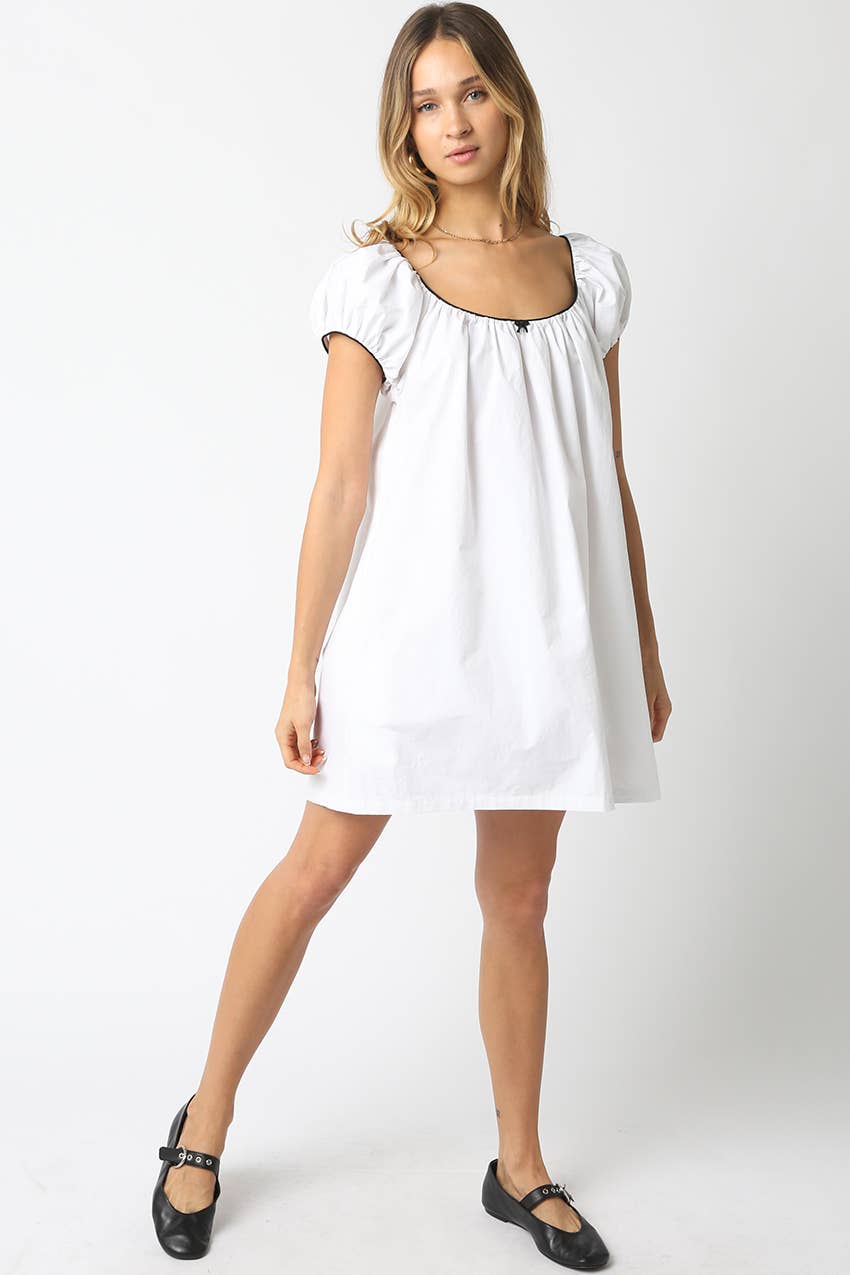 Kara Puff Sleeve Babydoll Dress