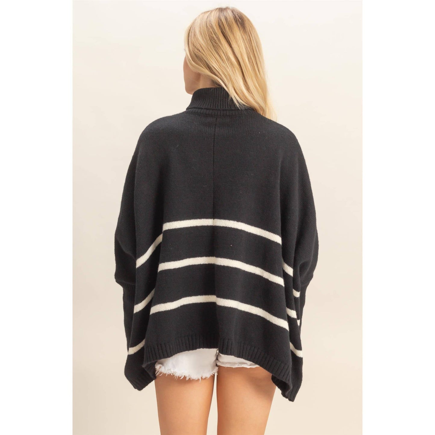 Striped Turtle Neck Sweater