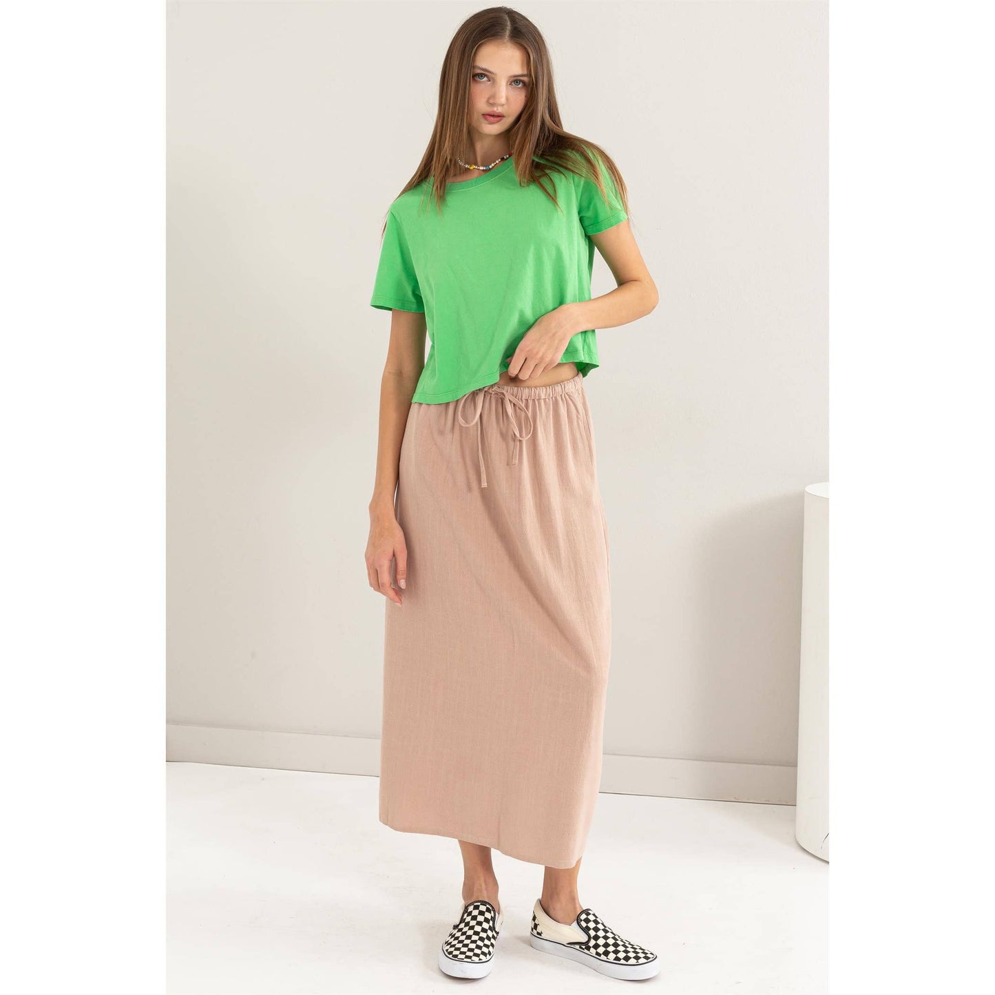 Lilah Linen Midi Skirt