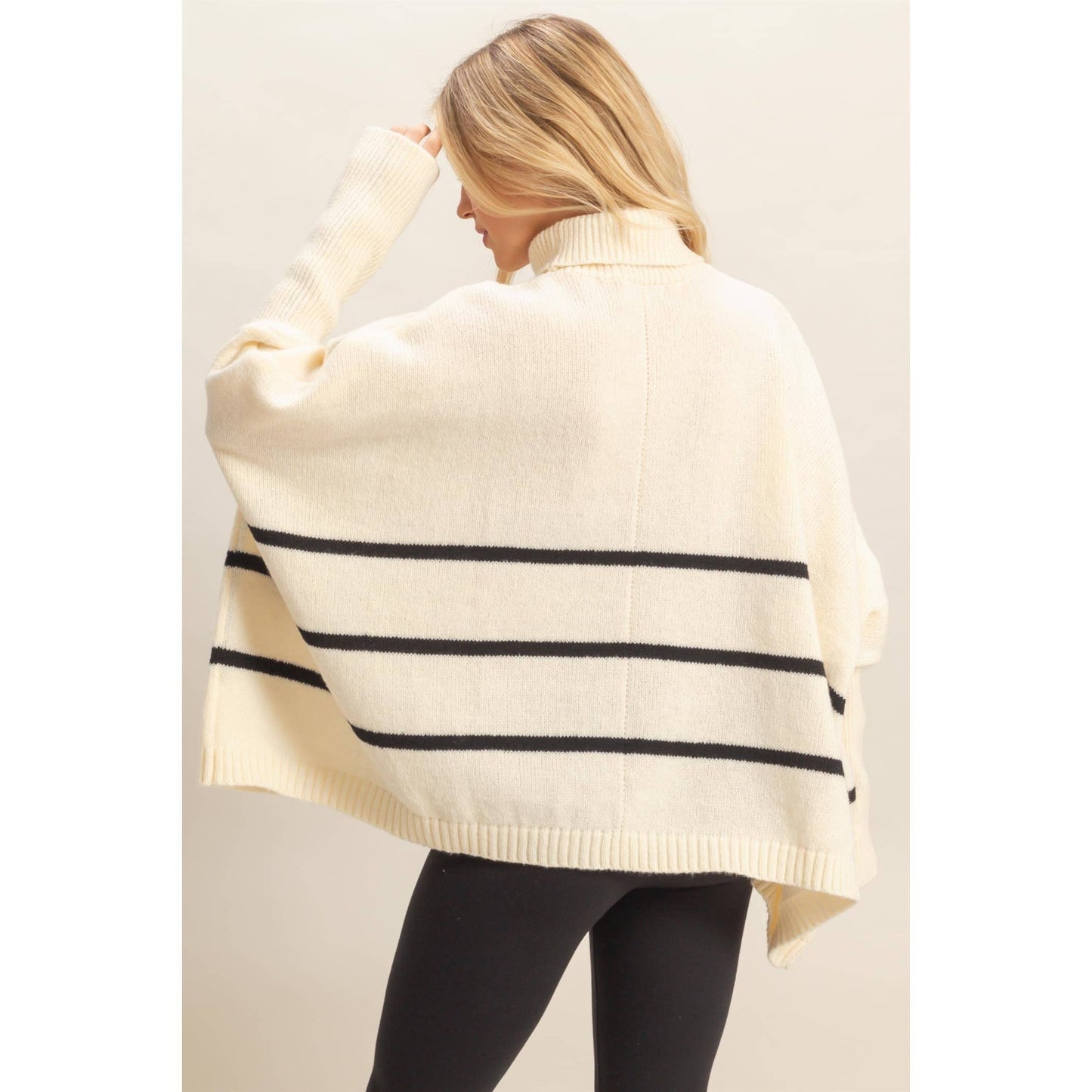 Striped Turtle Neck Sweater