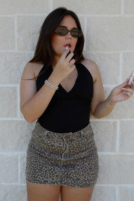 Leopard Mini Skirt