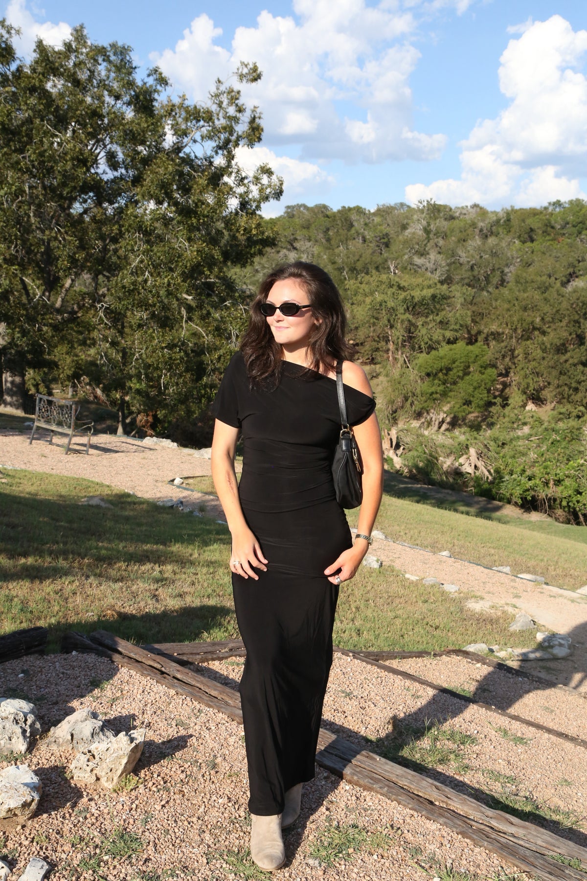 Noir One Shoulder Maxi Dress