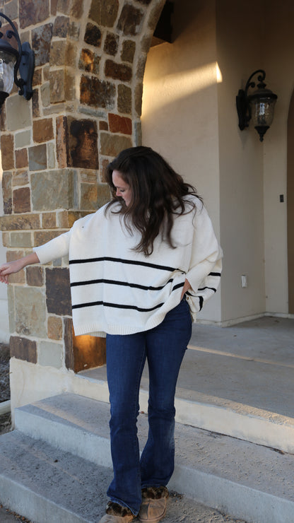 Striped Turtle Neck Sweater