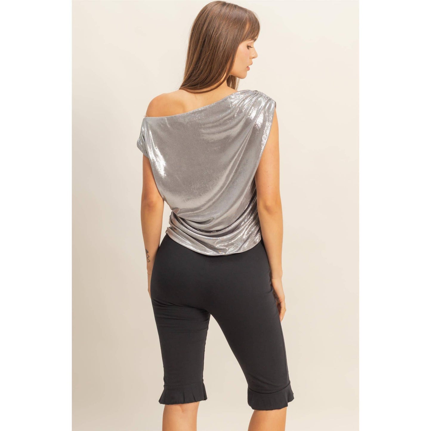 Draped Luminous Top