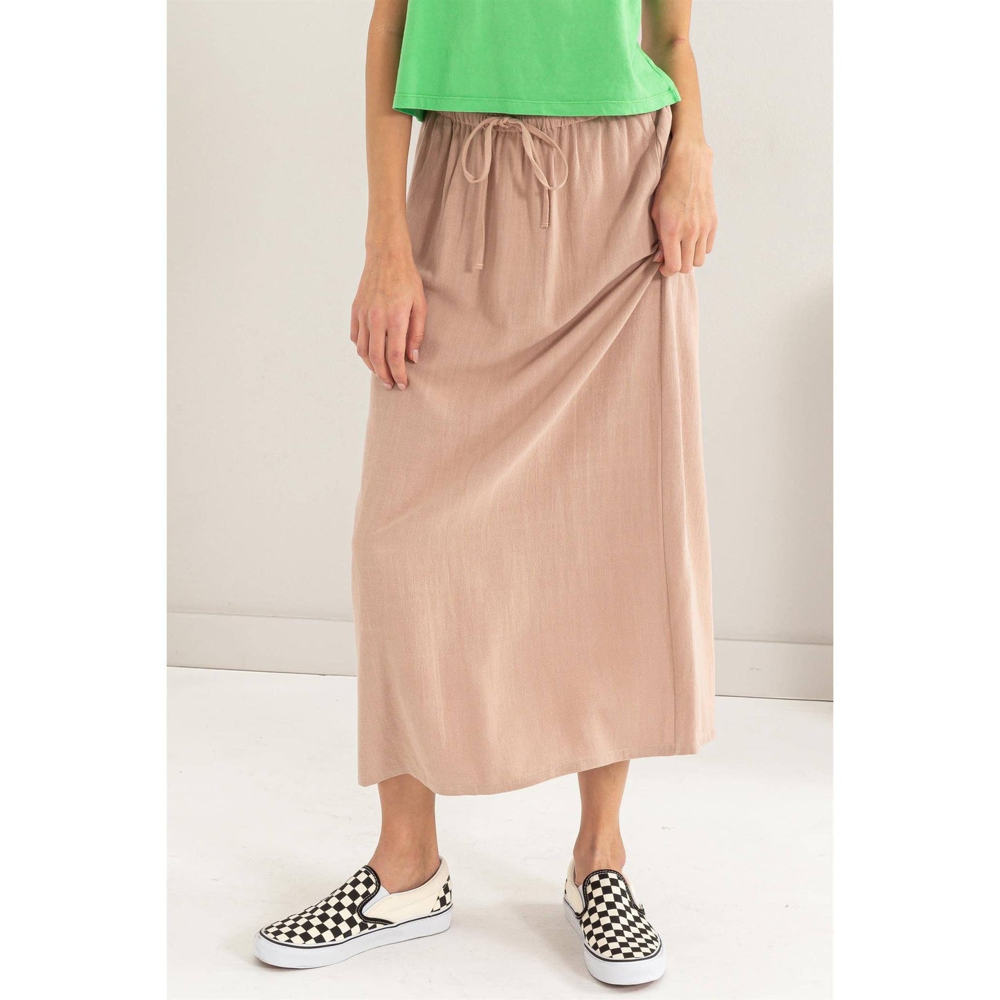 Lilah Linen Midi Skirt