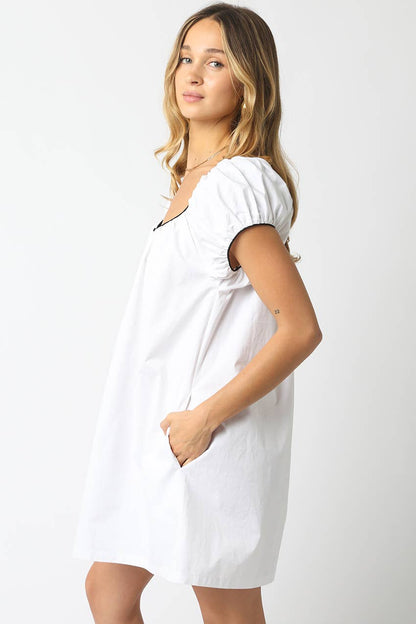 Kara Puff Sleeve Babydoll Dress