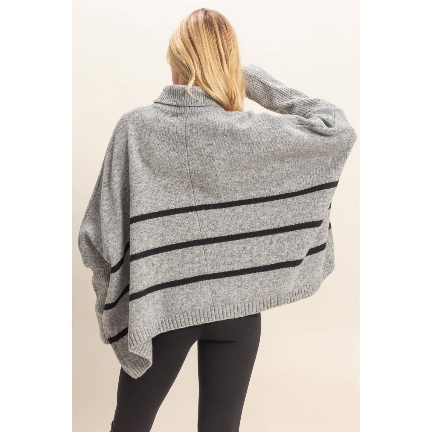 Striped Turtle Neck Sweater