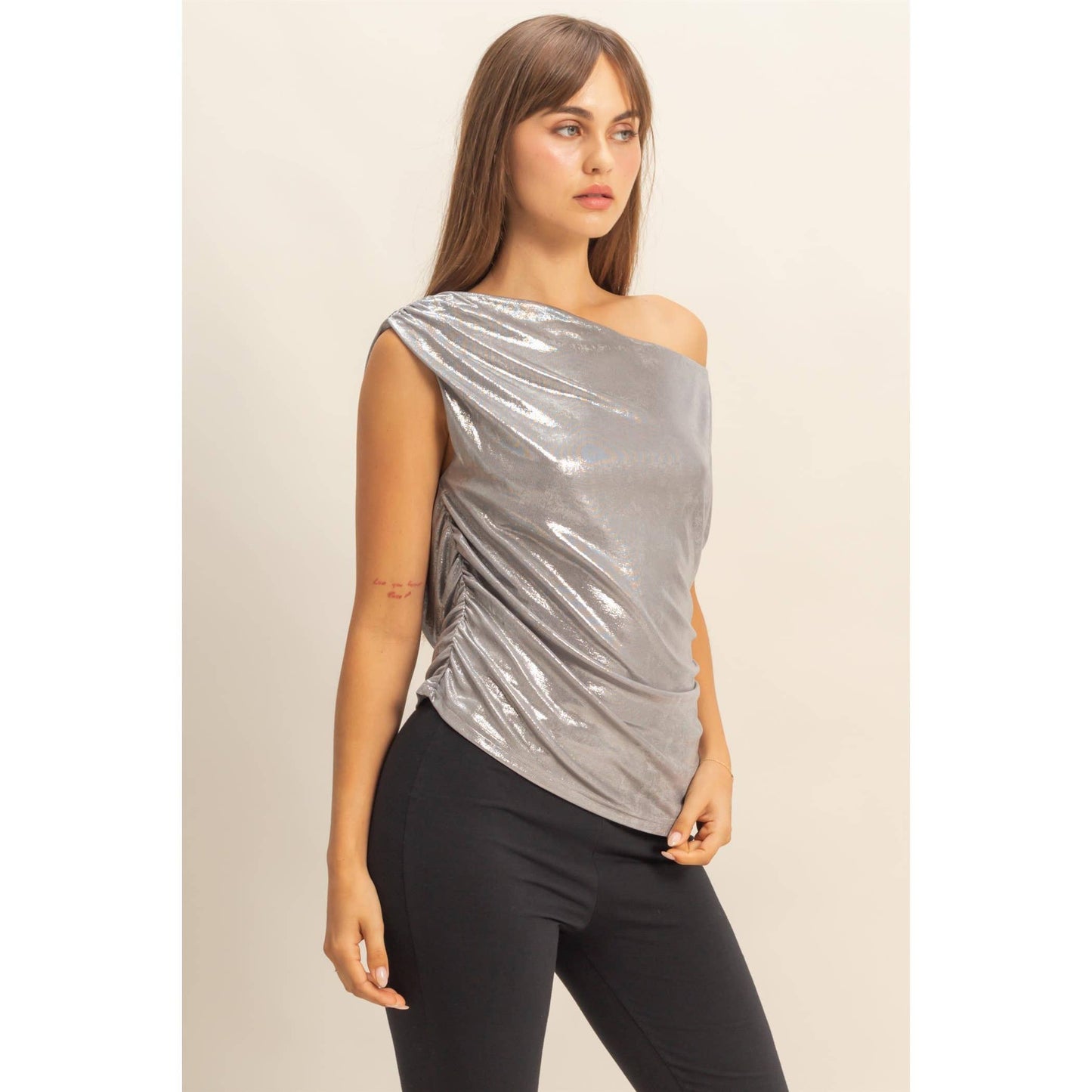 Draped Luminous Top