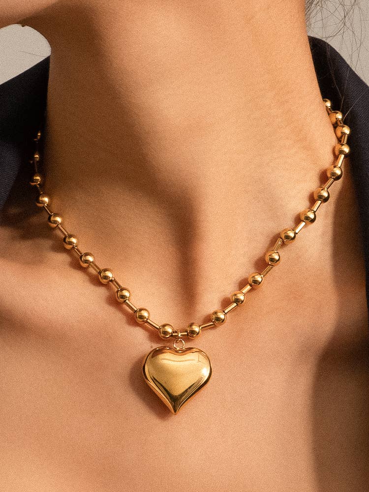 Paris Heart Chain Necklace