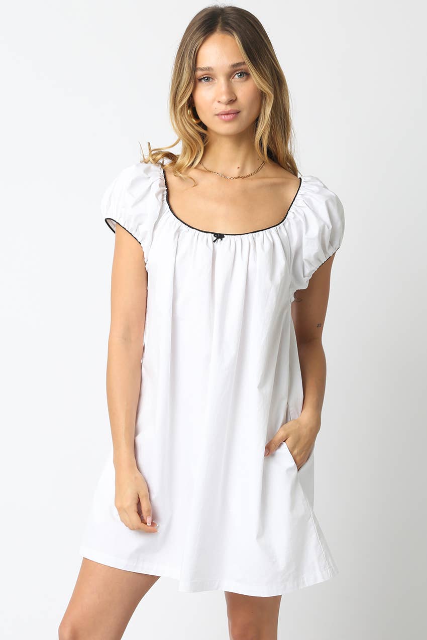 Kara Puff Sleeve Babydoll Dress