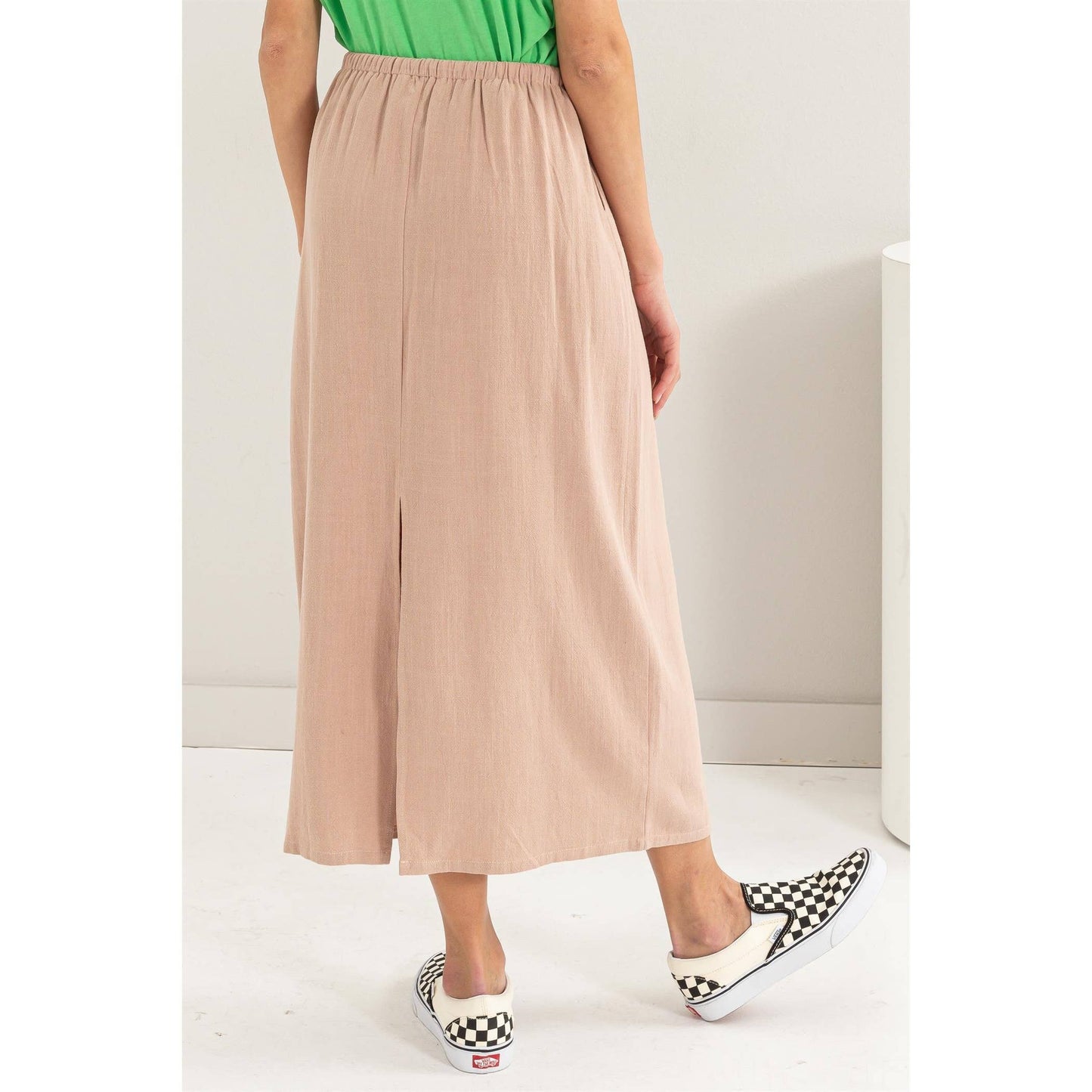 Lilah Linen Midi Skirt